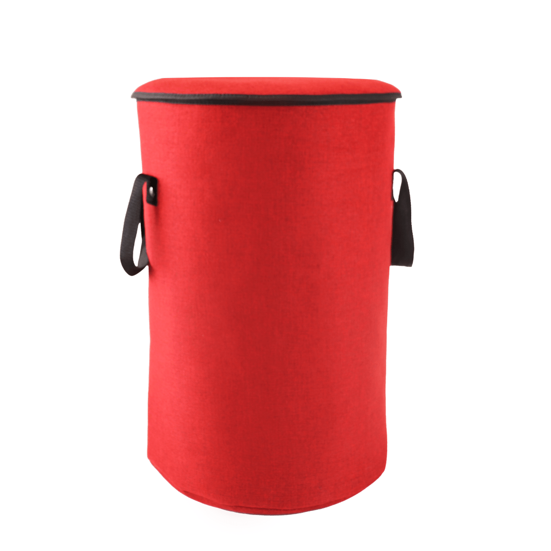 Folding Laundry Basket Red