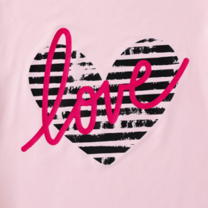 Girls Tracksuit Baby Pink Love - Image 3
