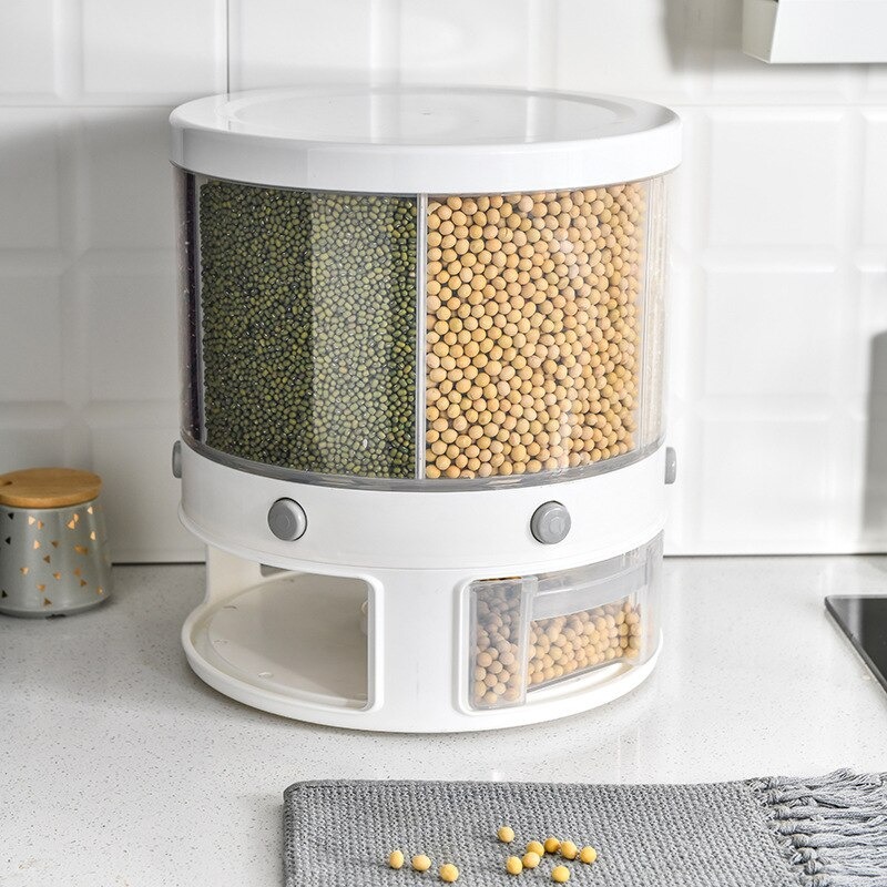 Kitchen Food Container Organizer 6-In-1 Rotatable