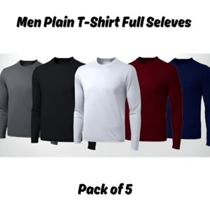 Men Plain T-Shirts Full Sleeves