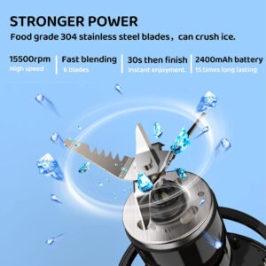 Portable Juicer Blender Powerful Rechargeable 380ml - Image 4