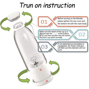 Portable Juicer Blender Powerful Rechargeable 380ml - Image 3