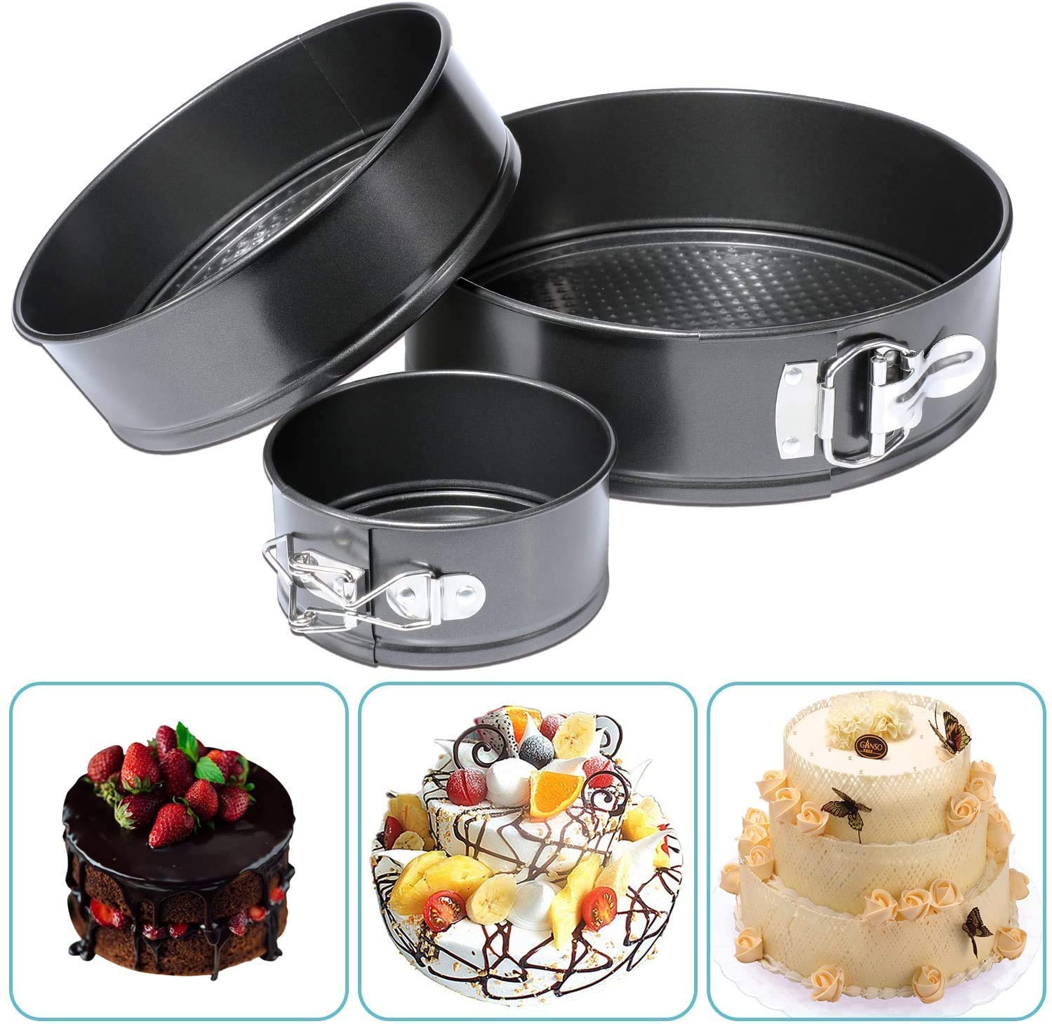 Round Non-Stick Cake Mold Baking Pan Set