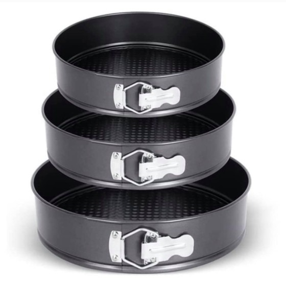 Round Non-Stick Cake Mold Baking Pan Set Large