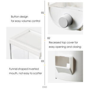 Transparent Grain Storage Box 1500ml Wall Mounted - Image 4