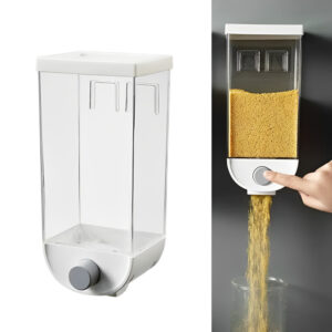 Transparent Grain Storage Box 1500ml Wall Mounted - Image 3