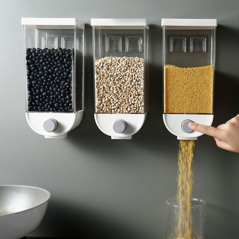 Transparent Grain Storage Box 1500ml Wall Mounted