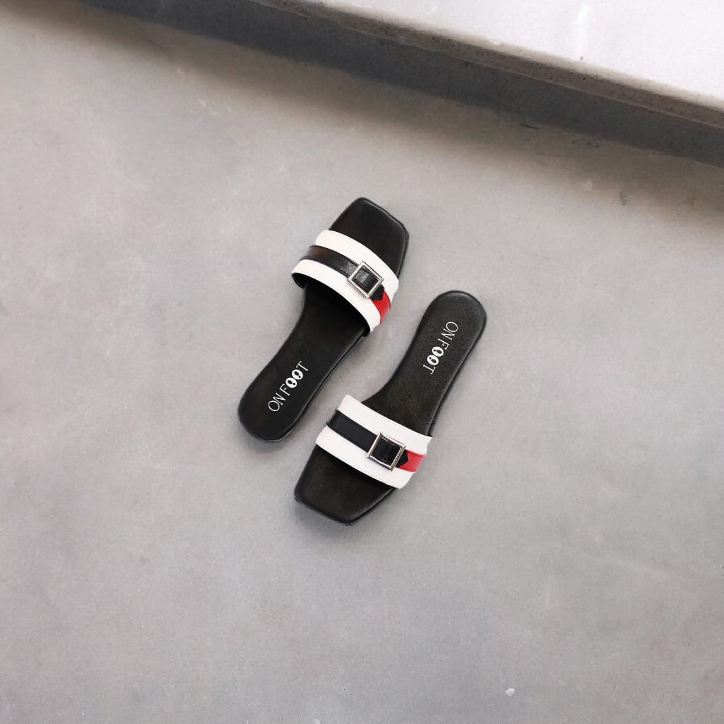 Women Shoes Flats Buckle Design Black