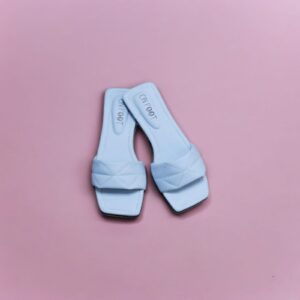 Women Shoes Flats Stitched Design Light Blue