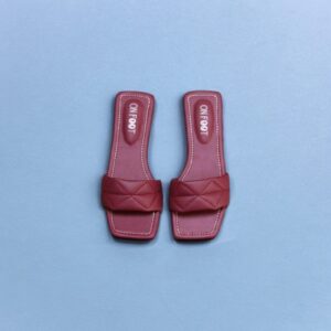 Women Shoes Flats Stitched Design Maroon