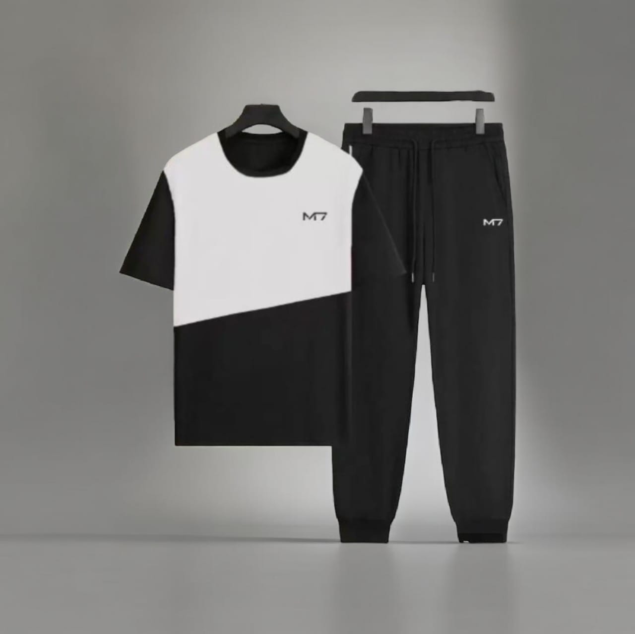 2 Piece Dry Fit Tracksuit for Men White