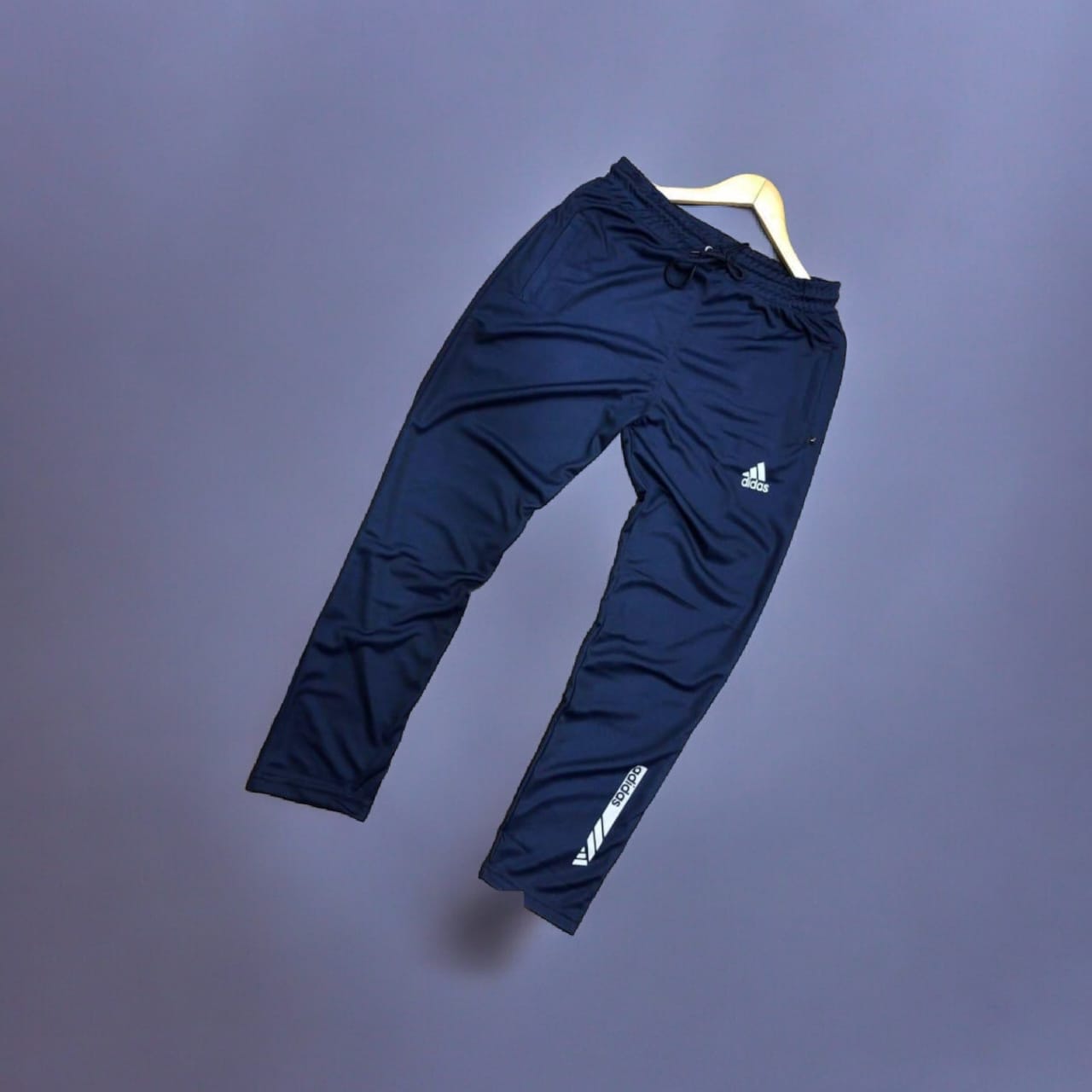 Men Polyester Trouser Blue
