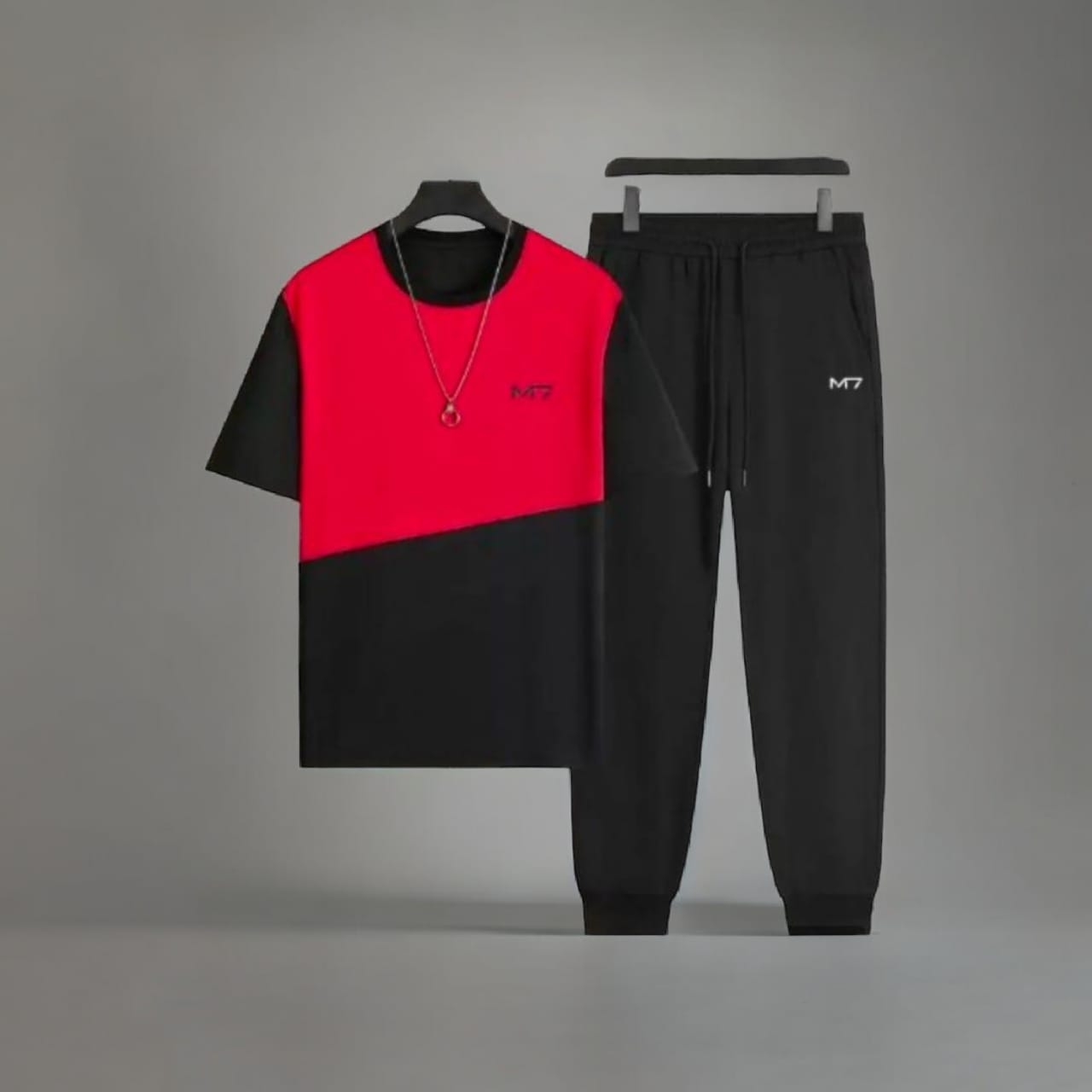 2 Piece Dry Fit Tracksuit for Men Red